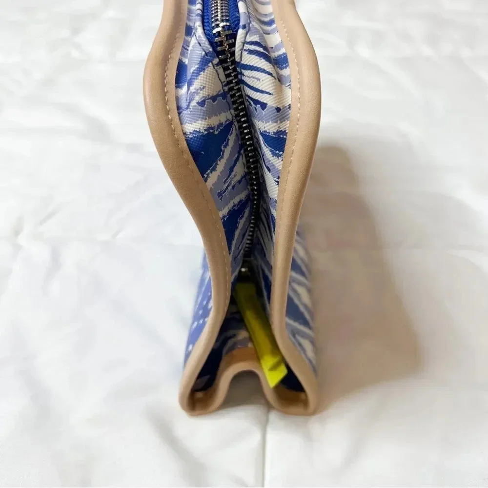 Stella & Dot Blue Ikat Makeup Bag